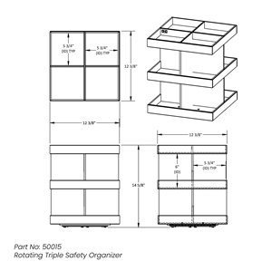 50015 | Rotating Triple Safety Organizer